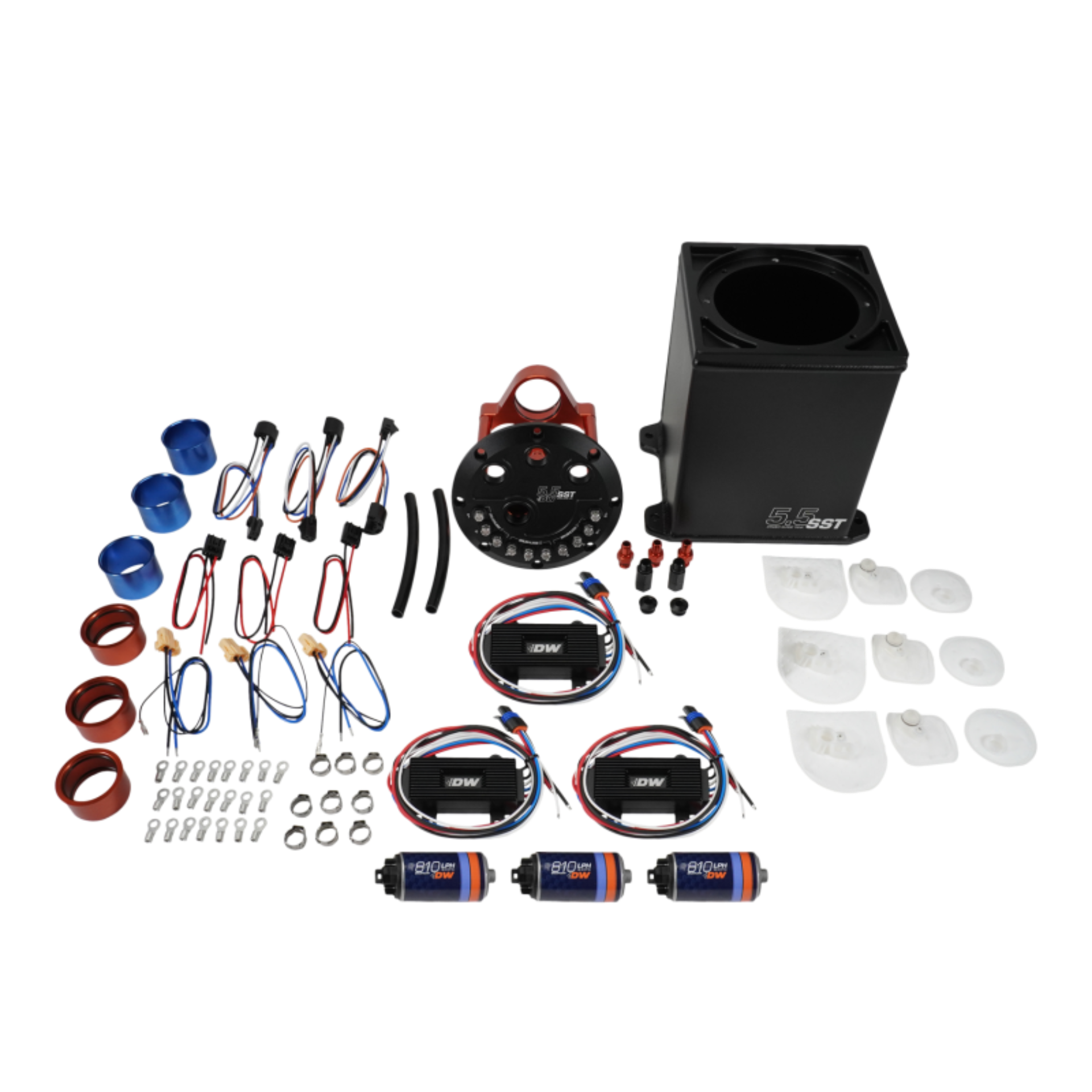 Picture of DeatschWerks 5.5L Staged Surge Tank w/ 3 DW810 Brushless Fuel Pumps