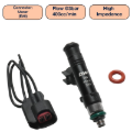 Picture of DeatschWerks Universal 440cc Single Fuel Injector / 60mm Length / 14mm O-Ring Seals