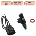 Picture of DeatschWerks Universal 450cc Single Fuel Injector / 34mm Length / 14mm O-Ring Seals