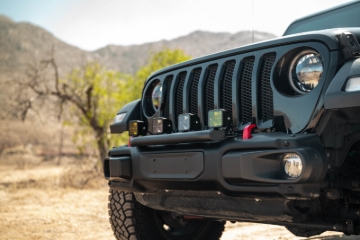 Picture of DV8 Offroad 2018-2025 Wrangler JL Push Bar for Mopar Rubicon Steel Bumper