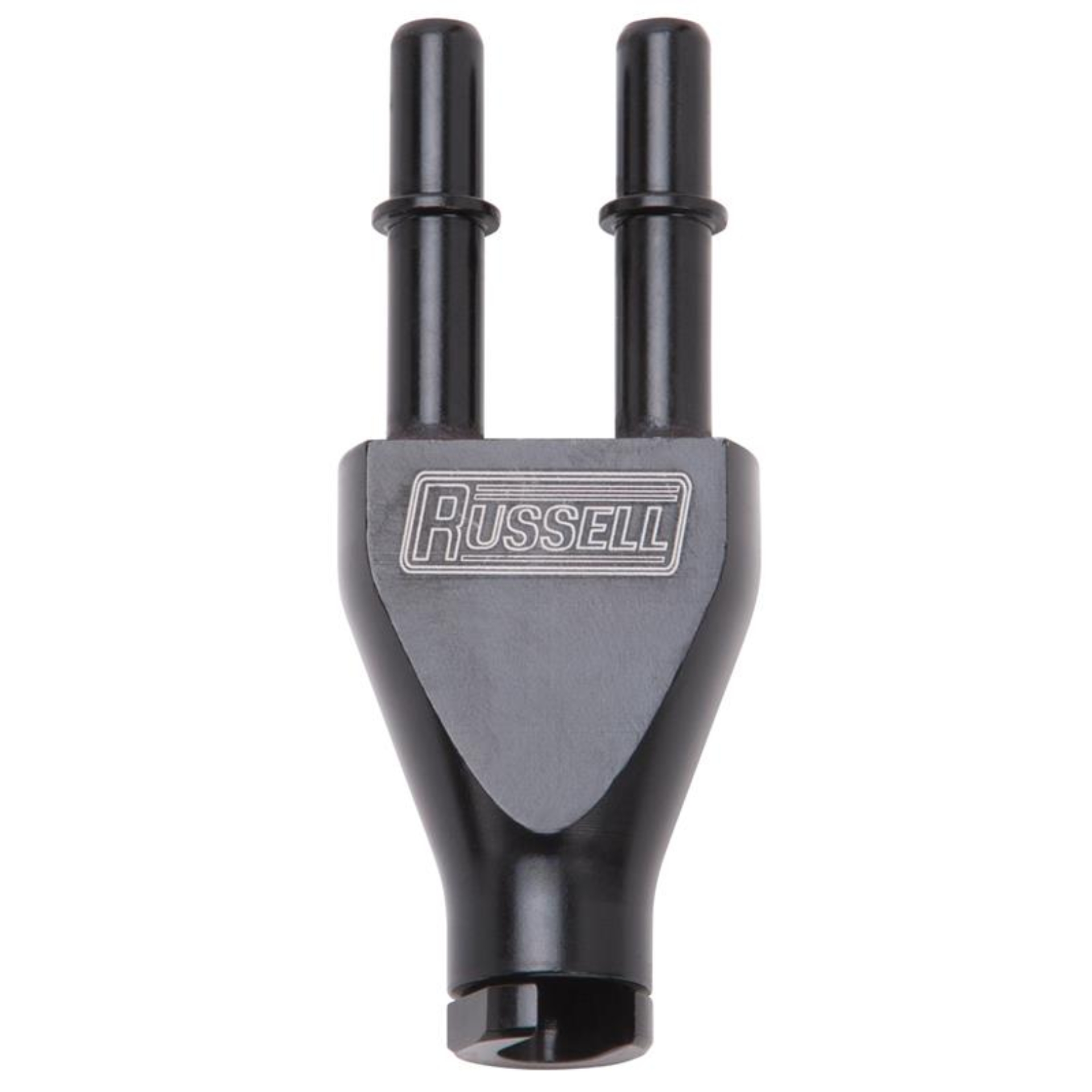 Picture of 3/8" EFI SAE Q.D. Female To 3/8" EFI SAE Q.D. Male Dual Y Block w/ Black Finish