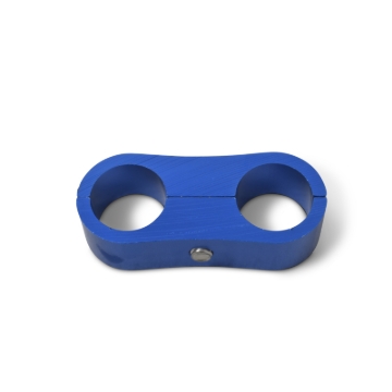 Picture of 10AN Aluminum Hose Separator For Two 10AN Size Tubing With Blue Finish - Pair