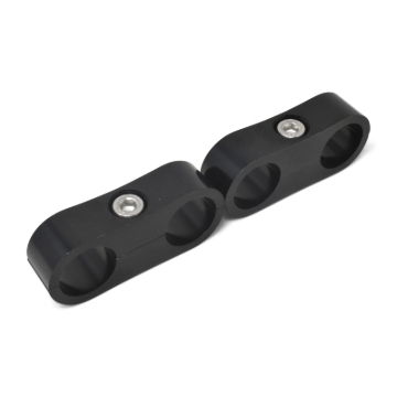 Picture of 12AN Aluminum Hose Separator For Two 12AN Size Tubing With Black Finish - Pair