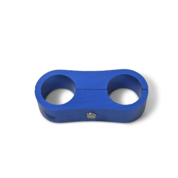 Picture of 6AN Aluminum Hose Separator For Two 6AN Size Tubing With Blue Finish - Pair