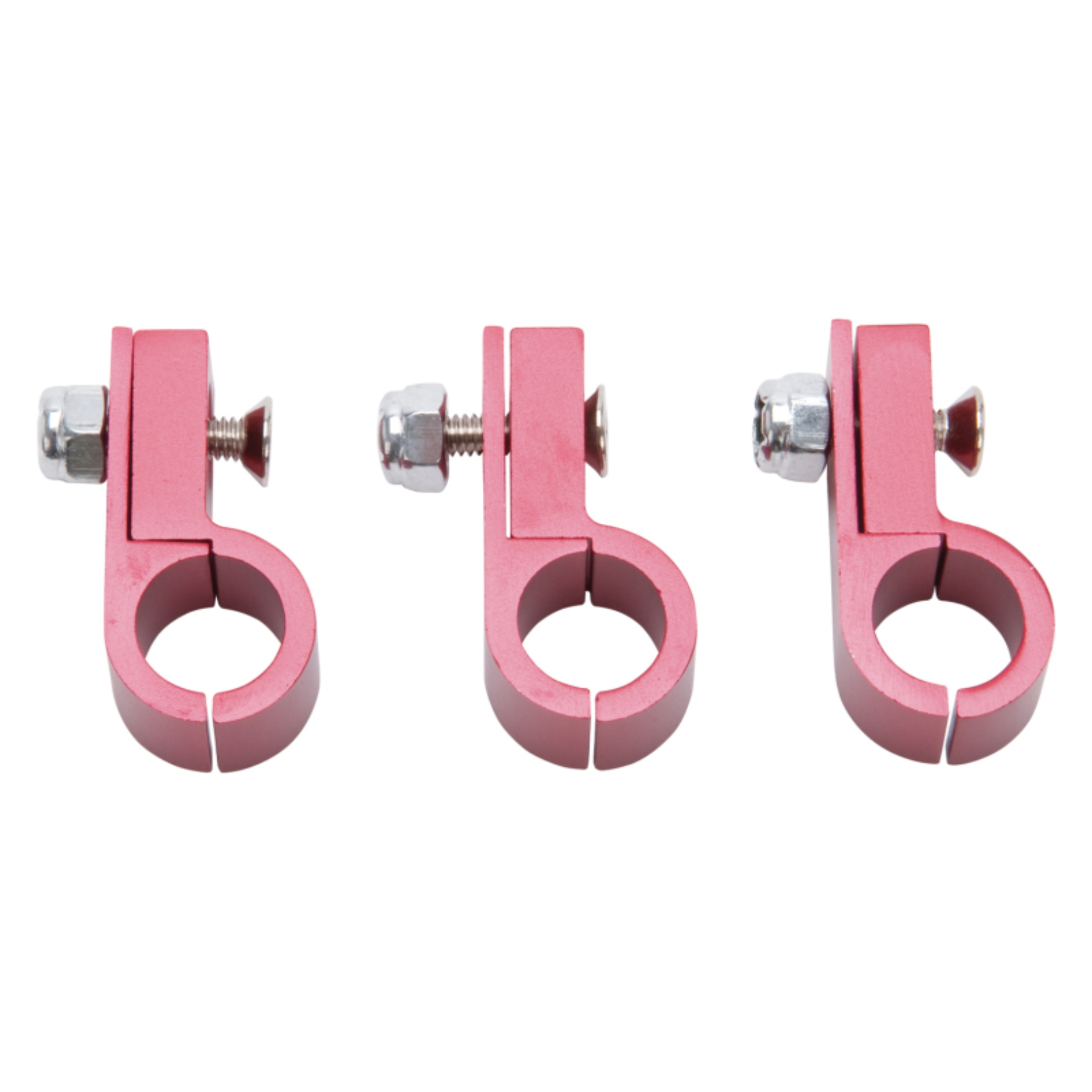 Picture of 6AN Aluminum Line Clamp For 6AN Size Tubing With Red Finish - 4 Pack