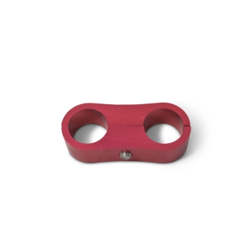 Picture of 6AN Aluminum Hose Separator For Two 6AN Size Tubing With Red Finish - Pair