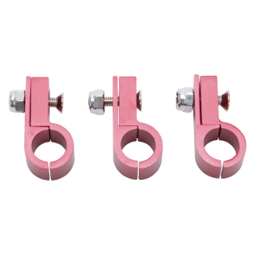 Picture of 8AN Aluminum Line Clamp For 6AN Size Tubing With Red Finish - 3 Pack