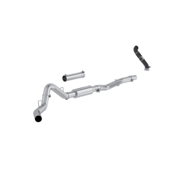 Picture of MBRP 06-07 Chevy Silverado / GMC Sierra 2500/3500HD 4in OD CatBack Single Side Exit w/ Downpipe - AL