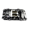 Picture of Performer 2-O Manifold for 1965-90 B/B Chevy Oval Port Heads, Black Plasma