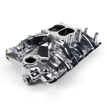 Picture of Performer RPM Pontiac 326-455 Intake Manifold, Chrome Plasma Finish