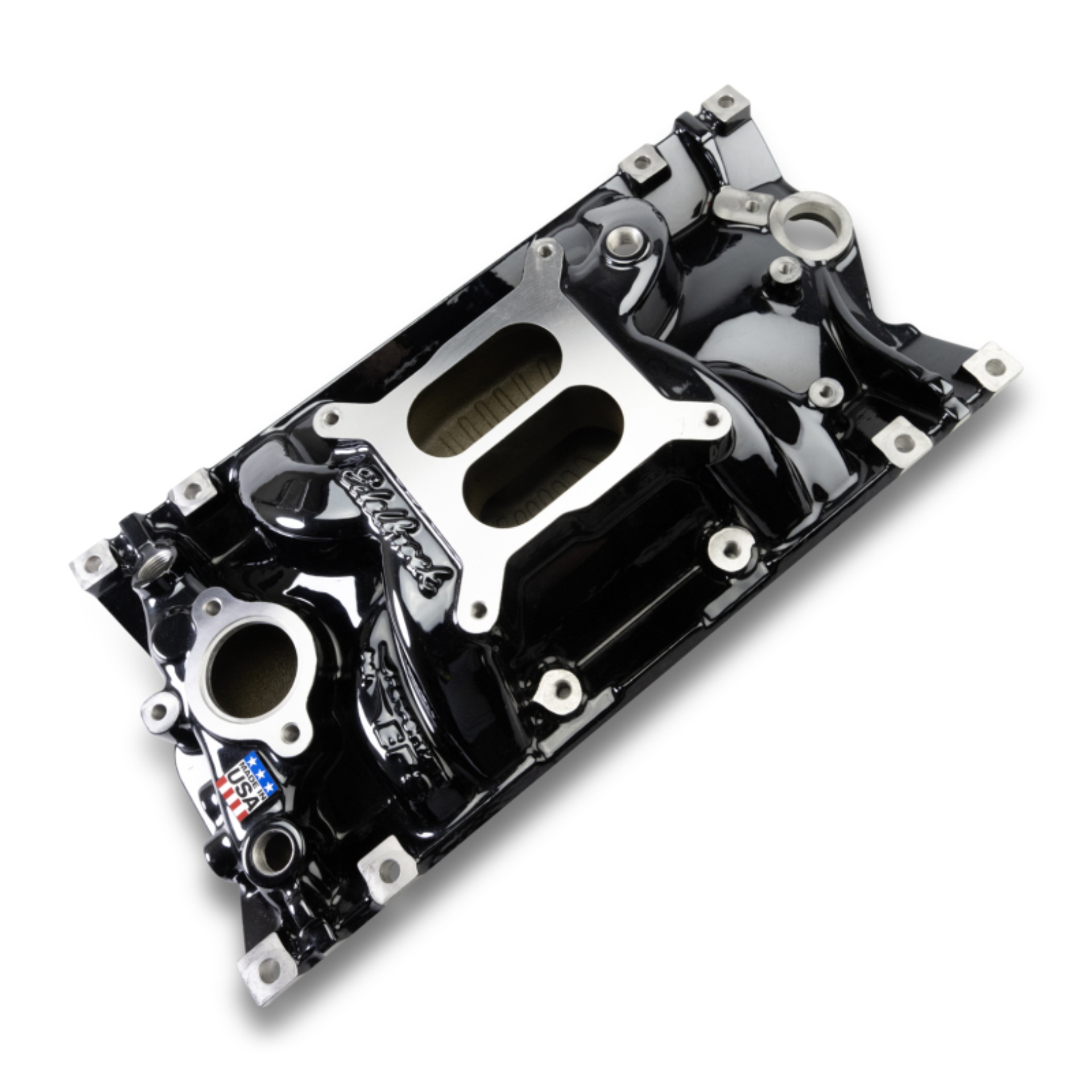 Picture of Edelbrock Perf EPS Manifold for Small-Block Chevy Vortec, Black Plasma Finish