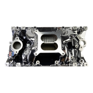 Picture of Edelbrock RPM Air-Gap Manifold for Small-Block Chevy Vortec, Chrome Plasma