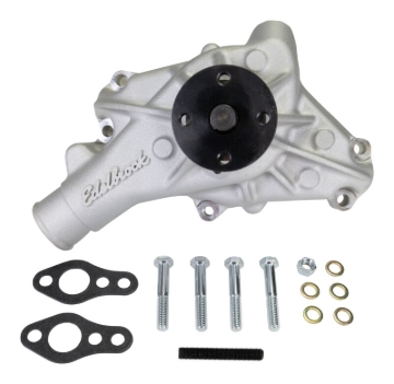 Picture of Long Water Pump #88810 For Small-Block Chevy, Reverse Rotation, Satin Finish