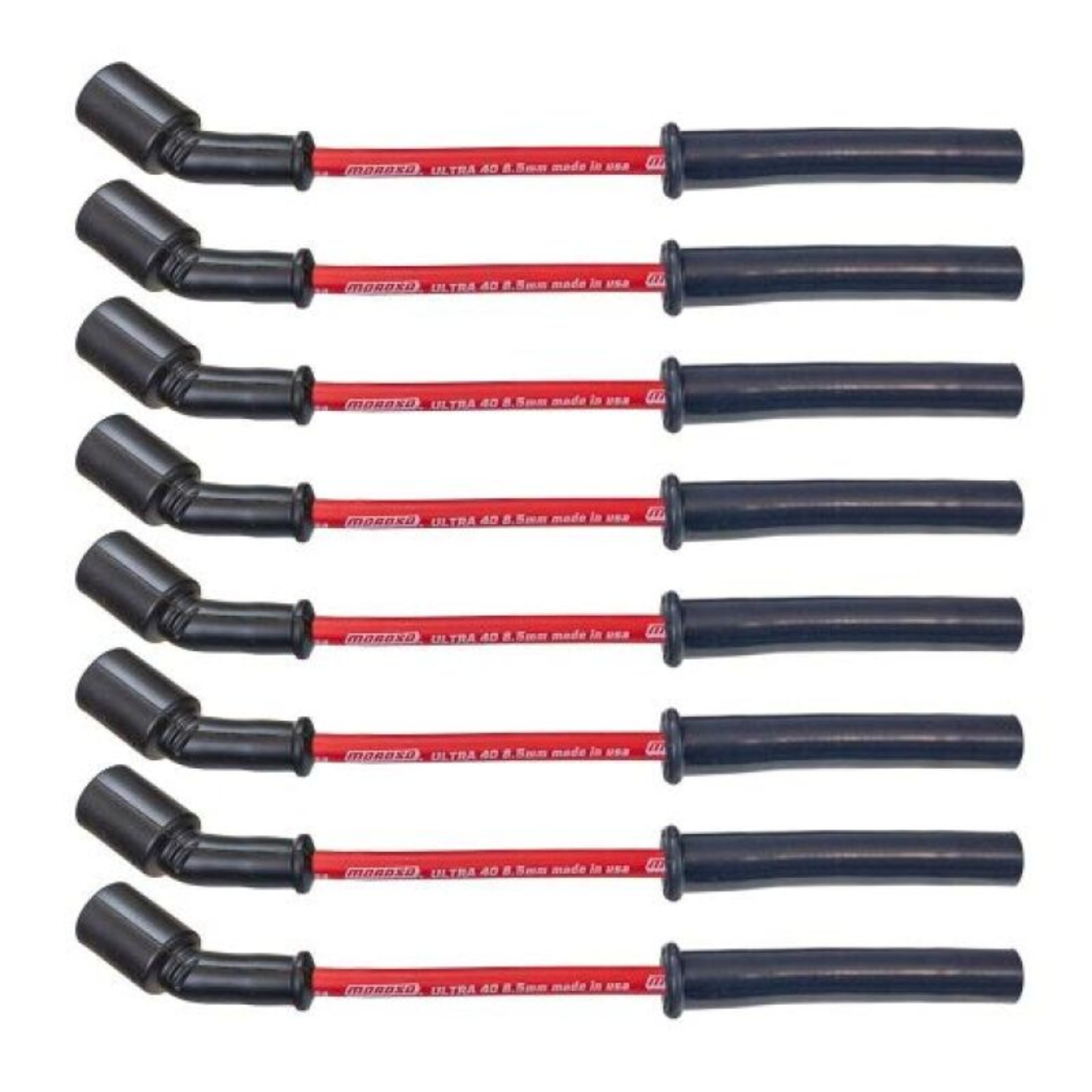 Picture of Moroso GM GenV LT1/LT4 5.3L/6.2L/6.6L Ultra 40 8.5mm Multi-Angle Boot Spark Plug Wire Set - Red
