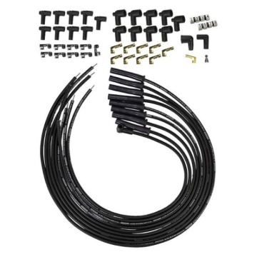 Picture of Moroso Universal HEI/Non-HEI Style Caps Ultra 40 8mm Multi-Angle Boot Spark Plug Wire Set - Black