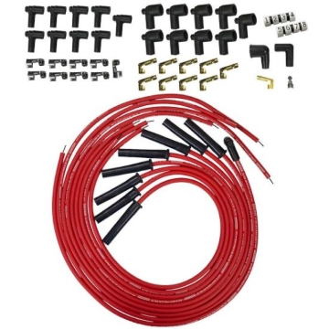 Picture of Moroso Universal HEI/Non-HEI Style Caps Ultra 40 8mm Multi-Angle Boot Spark Plug Wire Set - Red