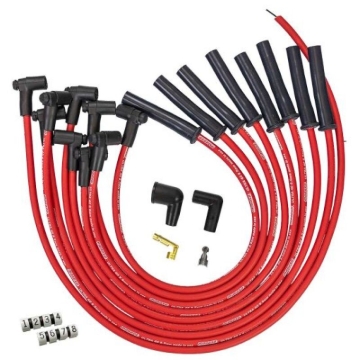 Picture of Moroso Ford 351C HEI-Style Cap Ultra 40 8.5mm Multi-Angle Boot Ignition Spark Plug Wire Set - Red