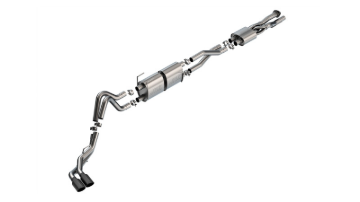 Picture of Borla 20-26 Ford F250/F350 SD 7.3L V8 CC SB (160in WB) (SRW) S-Type Cat-Back Exhaust - Blk Chrome