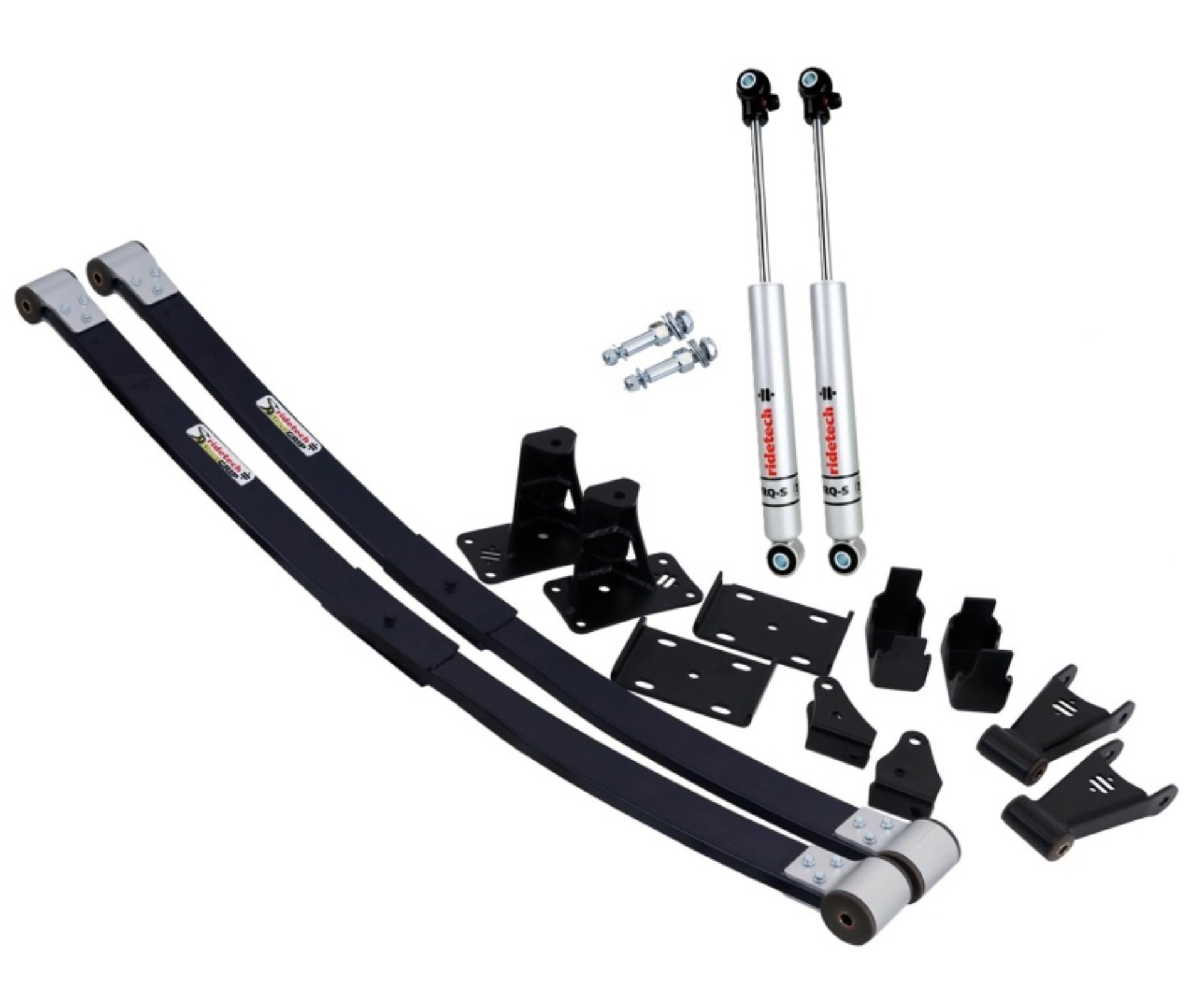 Picture of Ridetech 73-87 Chevrolet C10 Composite Leaf Springs w/ RQ-S Shocks - 6in Drop - Rear