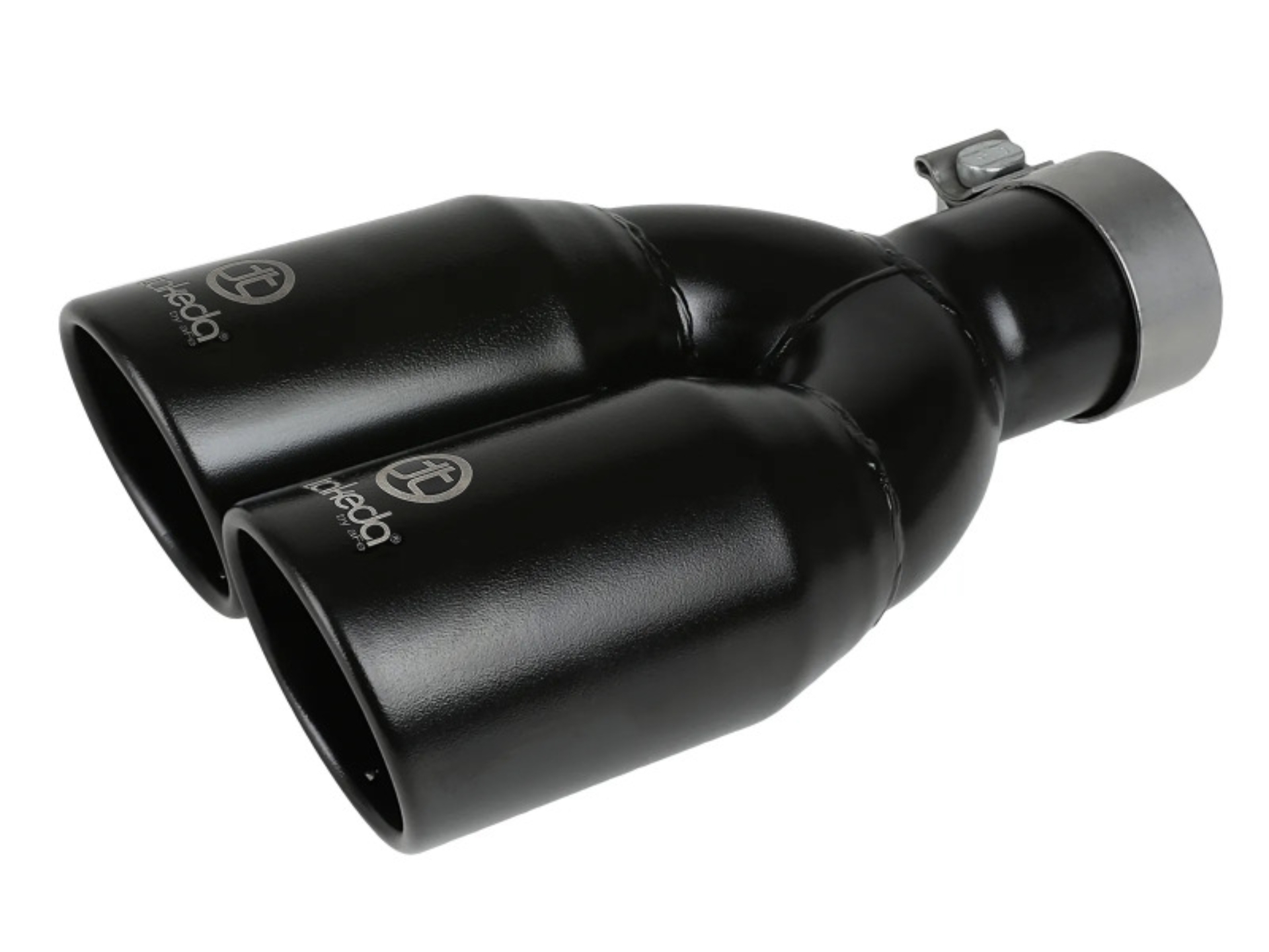 Picture of aFe Takeda 304 Stainless Steel Clamp-on Exhaust Tip Black 2-1/2ininlet x 3-1/2in Outlet X 12in L