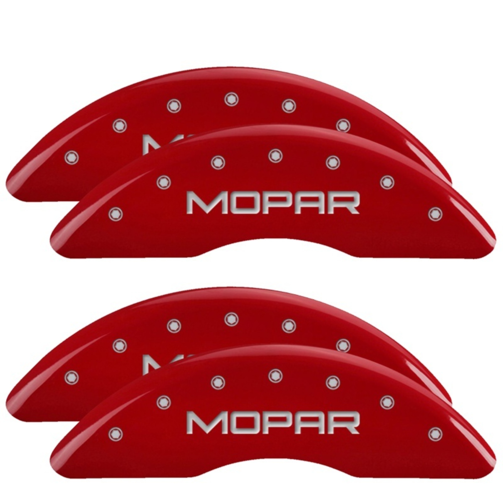 Picture of MGP 19-25 Ram 3500 4 Caliper Covers Engraved Front & Rear - Red w/ MOPAR