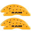 Picture of MGP 19-25 Ram 3500 4 Caliper Covers Engraved Front & Rear - Yellow w/ RAM