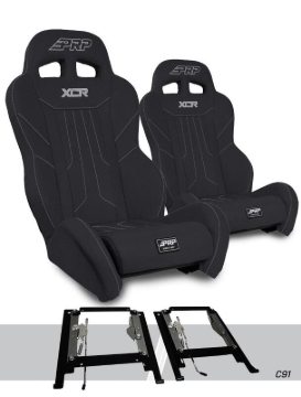 Picture of PRP Seats Can-Am Maverick X3/R XCR Suspension Seats Mount & Slider Kit (Pair) - Black