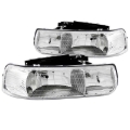 Picture of ANZO 1999-2002 Chevrolet Silverado 1500 Crystal Headlights Chrome