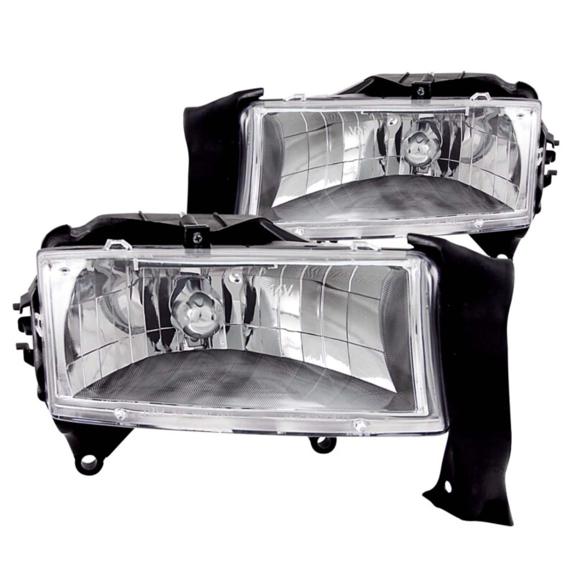 Picture of ANZO 1997-2004 Dodge Dakota Crystal Headlights Chrome