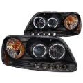 Picture of ANZO 1997.5-2003 Ford F-150 Projector Headlights w/ Halo and LED Black 1pc