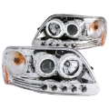 Picture of ANZO 1997.5-2003 Ford F-150 Projector Headlights w/ Halo and LED Chrome 1pc