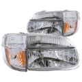 Picture of ANZO 1995-2001 Ford Explorer Crystal Headlights Chrome w/ Corner Lights 2pc