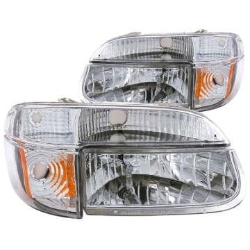 Picture of ANZO 1995-2001 Ford Explorer Crystal Headlights Chrome w/ Corner Lights 2pc