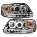 Picture of ANZO 1997.5-2003 Ford F-150 Projector Headlights w/ Halo Chrome 1pc