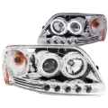 Picture of ANZO 1997.5-2003 Ford F-150 Projector Headlights w/ Halo Chrome 1pc