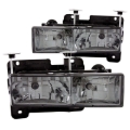 Picture of ANZO 1988-1998 Chevrolet C1500 Crystal Headlights w/ Smoke Lens