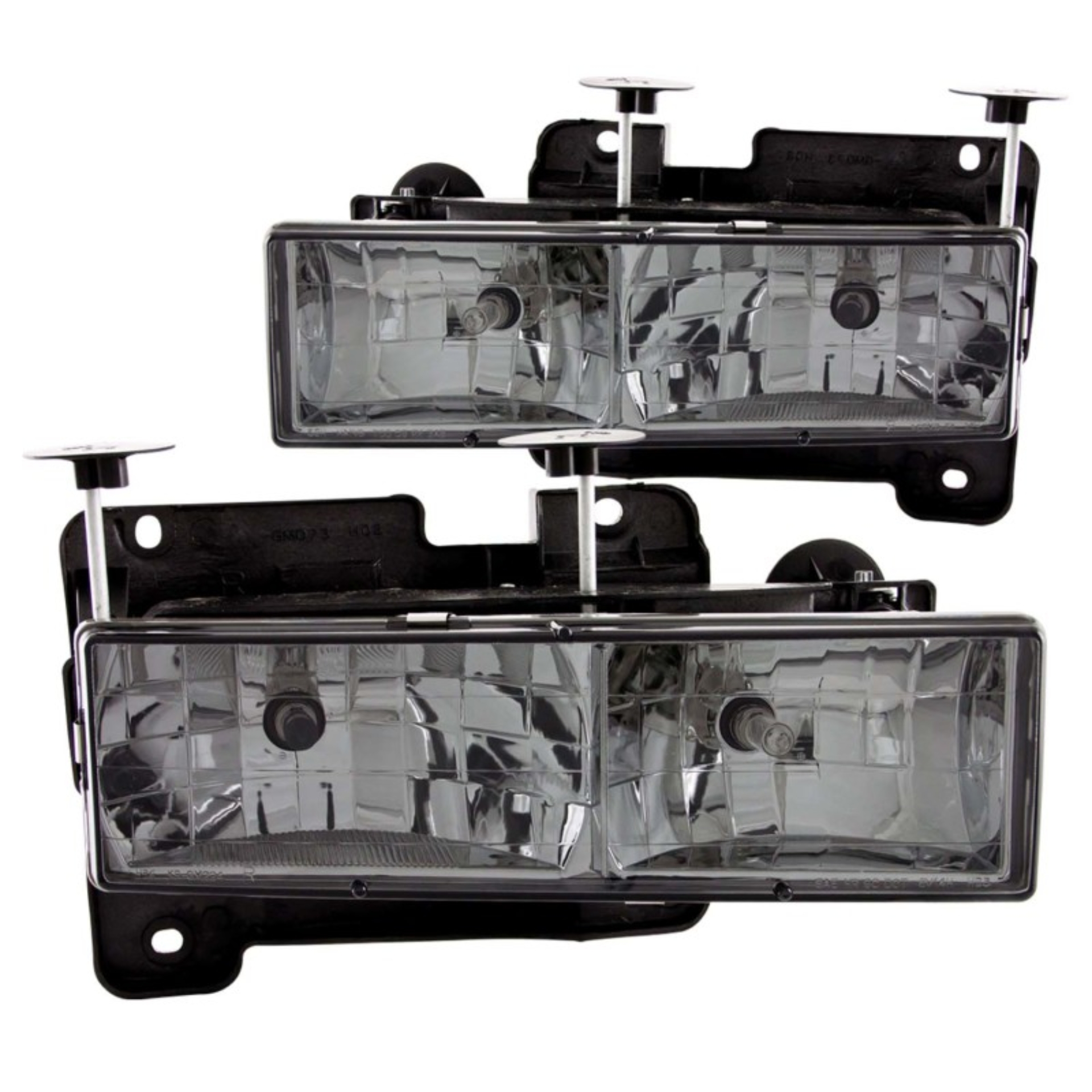 Picture of ANZO 1988-1998 Chevrolet C1500 Crystal Headlights w/ Smoke Lens