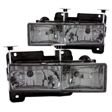 Picture of ANZO 1988-1998 Chevrolet C1500 Crystal Headlights w/ Smoke Lens