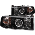Picture of ANZO 1994-2001 Dodge Ram Projector Headlights w/ Halo Black