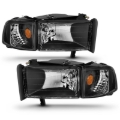 Picture of ANZO 1994-2001 Dodge Ram Crystal Headlights Black