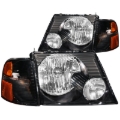 Picture of ANZO 2002-2005 Ford Explorer Crystal Headlights Black w/ Corner Lights 2pc