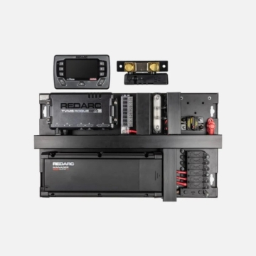 Picture of REDARC REDWorks QuickFit75 Power Panel w/75A Alpha/Dual TVMS Rogue/RedVision Display System