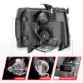 Picture of ANZO 2007-2013 Chevrolet Silverado 1500 Projector Headlights w/ Halo Black