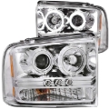 Picture of ANZO 2005-2007 Ford Excursion Projector Headlights w/ Halo Chrome w/ LED Strip (CCFL) 1pc