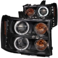 Picture of ANZO 2007-2013 GMC Sierra 1500 Projector Headlights w/ Halo Black