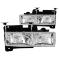 Picture of ANZO 1988-1998 Chevrolet C1500 Crystal Headlights Chrome w/o Bulbs