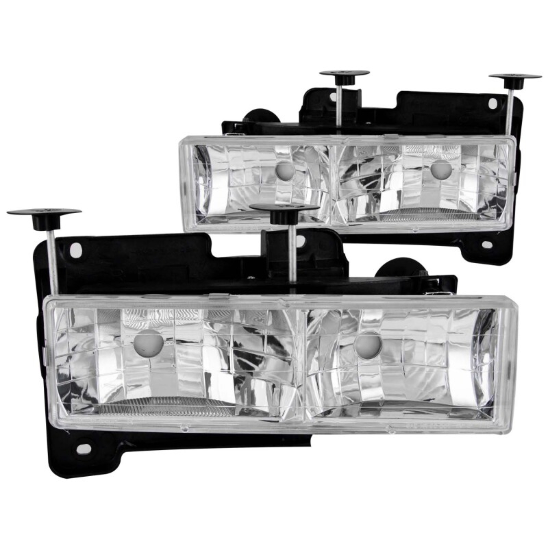 Picture of ANZO 1988-1998 Chevrolet C1500 Crystal Headlights Chrome w/o Bulbs