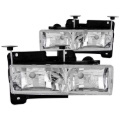 Picture of ANZO 1988-1998 Chevrolet C1500 Crystal Headlights Chrome w/o Bulbs