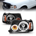 Picture of ANZO 2001-2011 Ford Ranger Projector Headlights w/ Halo Black (CCFL) 1 pc