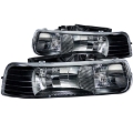 Picture of ANZO 1999-2002 Chevrolet Silverado 1500 Crystal Headlights Black